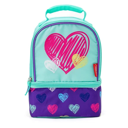 Mochila 2 en 1 Thermos Kids - Corazones violeta